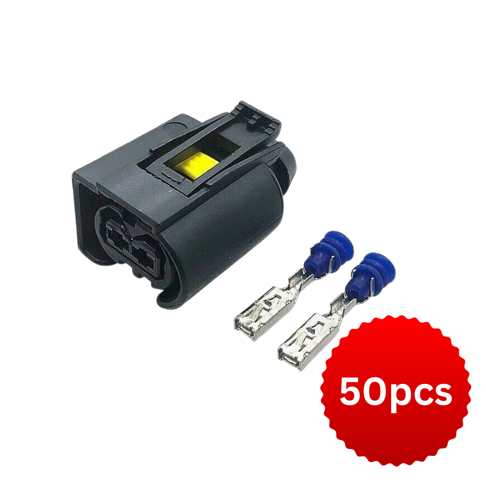 50PCS LOT Fuel Injection Connectors Fits Bosch A1685452928 50290937 (Female) 2 Pin Injector Plug