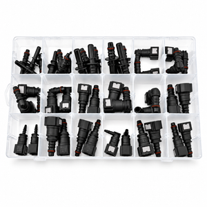 44pc Fuel Line Quick Connector Kit 6.3-9.89mm Male Female Hose Fittings Set