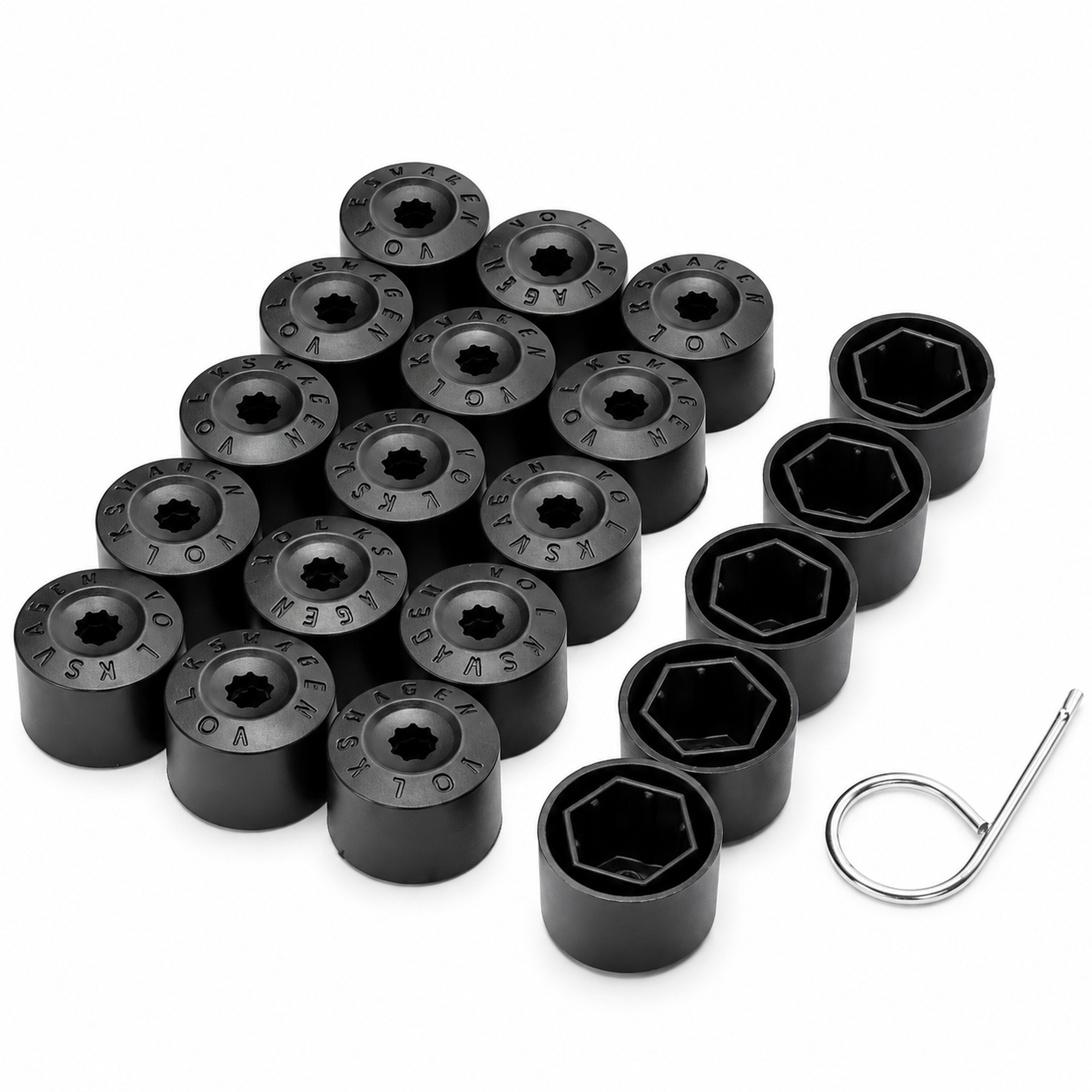 20pcs Alloy Wheel Center Lug Nut Bolt Cap Dust Cover With Tool 28mm for VW – AJ/20x/M307 – image 3