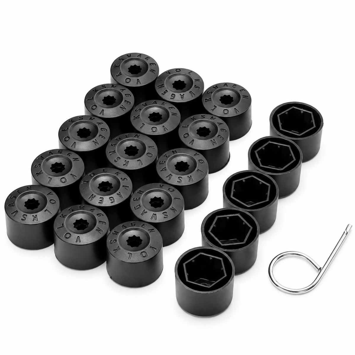 20pcs Alloy Wheel Center Lug Nut Bolt Cap Dust Cover With Tool 28mm for VW – AJ/20x/M307 – image 3