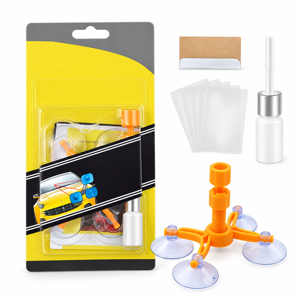Car Windshield Repair Kit Fix Glass Chip Crack Van Windscreen Automotive Repair