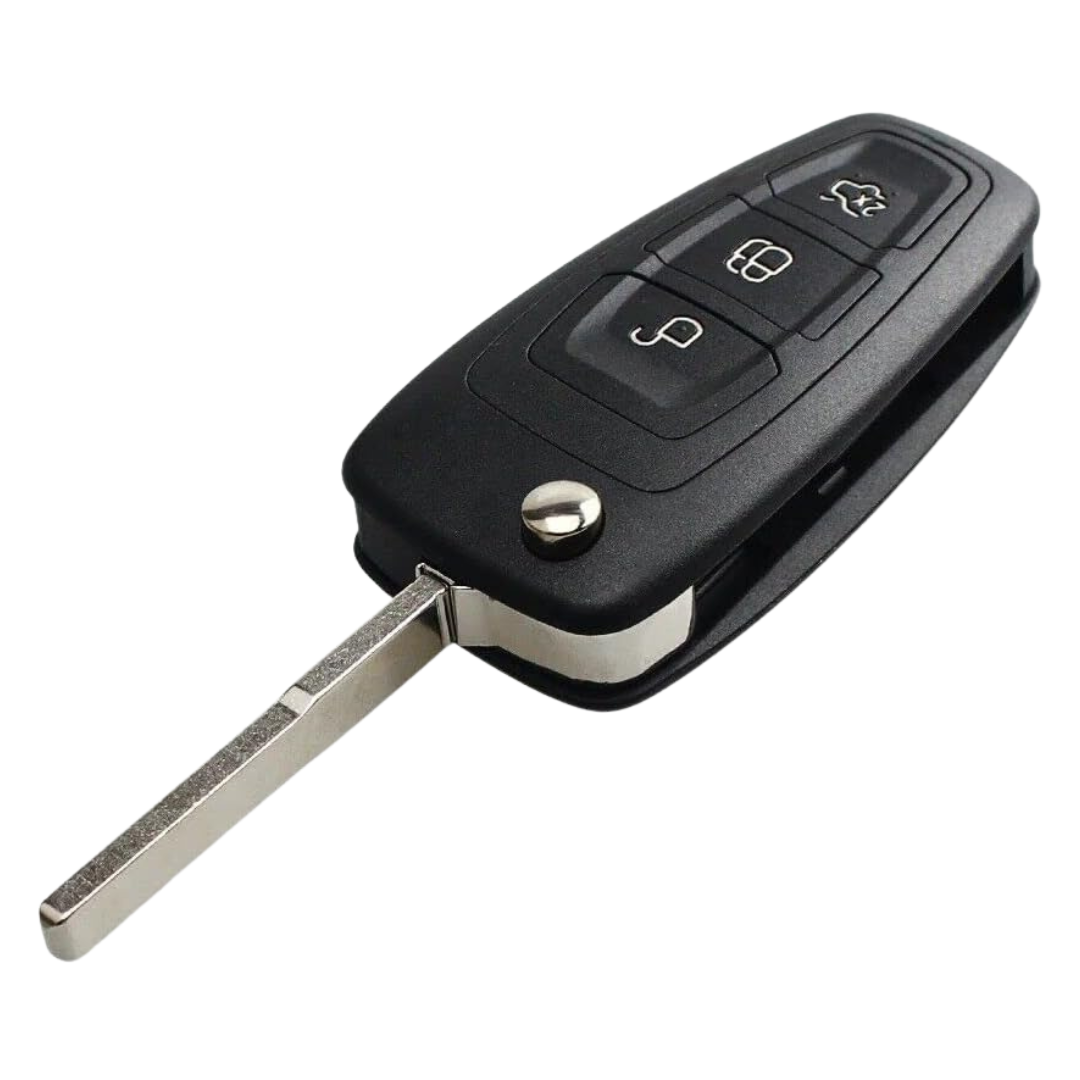 Blank Un-cut 3 Button Flip Remote Key Fob Case for Ford Fiesta MK7 Mondeo and MK5 Transponder HU101 Blade