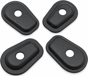 4x Front and Rear Motorcycle Turn Signal Indicator Adapter Spacers in Black - For Yamaha YZF-R6, YZF600, YZF1000 Thunderace, FZ1000, FAZER FZ600, YZF-R1