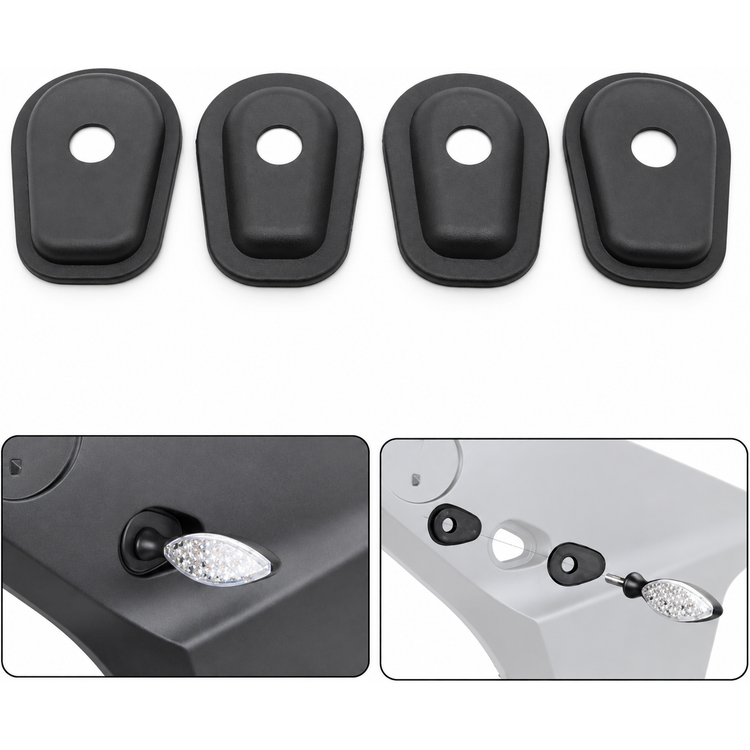 4x Front and Rear Motorcycle Turn Signal Indicator Adapter Spacers in Black - For Yamaha YZF-R6, – AMZ-015/4pcs – image 3