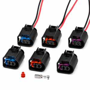 2 Pin Auto Connector Motor horn crankshaft position fuel injector Wire harness plug 4D0971992A 4D0971992B 4D0971992 For VW Audi
