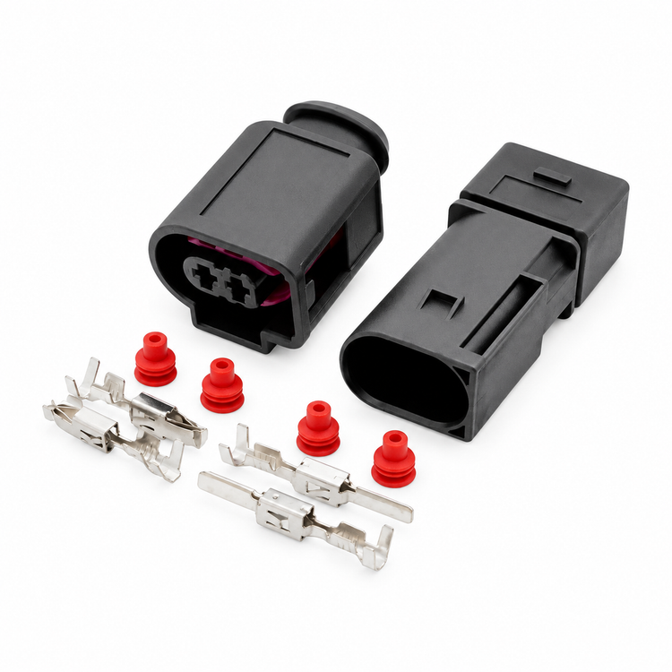 2 Pin Male & Female 3.5mm Electrical Connector for VW Audi Horn Wiring 4D0971992 – AX0085+AX0089/2pin – image 3