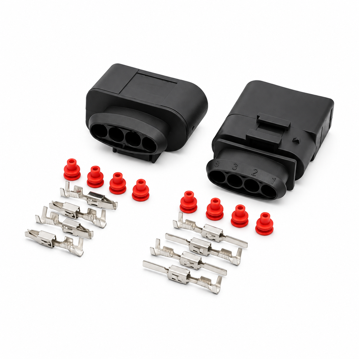 4 Pin 3.5mm Automotive Connector Set for VW Audi Skoda 4B0973724 / 1J0973724 – AX0086+AX0084/MnFset – image 5