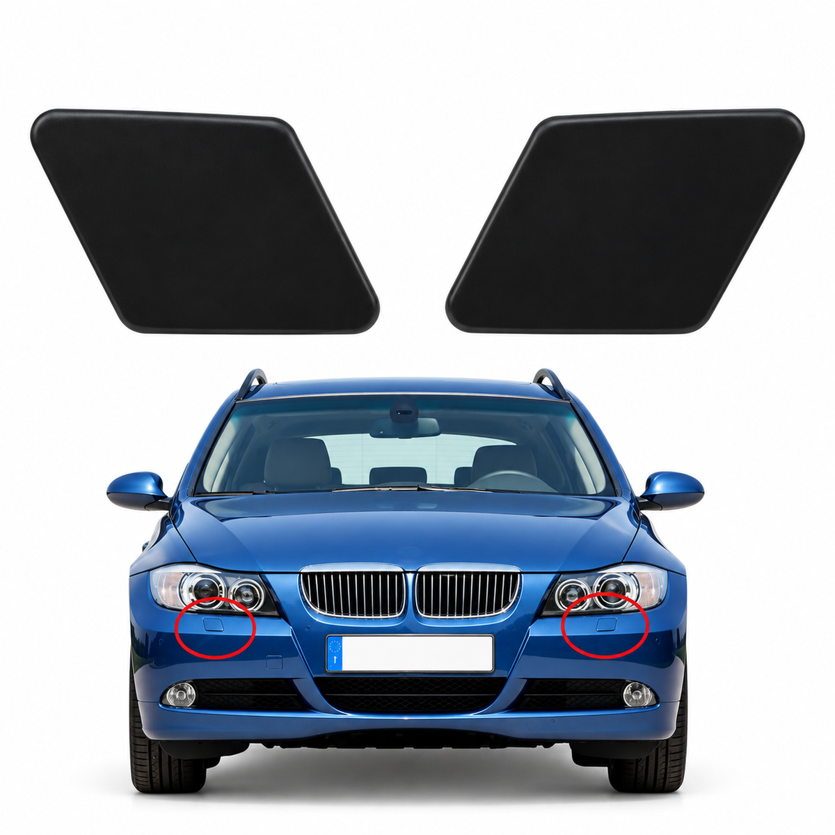 Front Bumper Headlamp Washer Nozzle Cover for BMW E90 E91 320i 325i 330i 328i – AX0131/PAIR – image 8