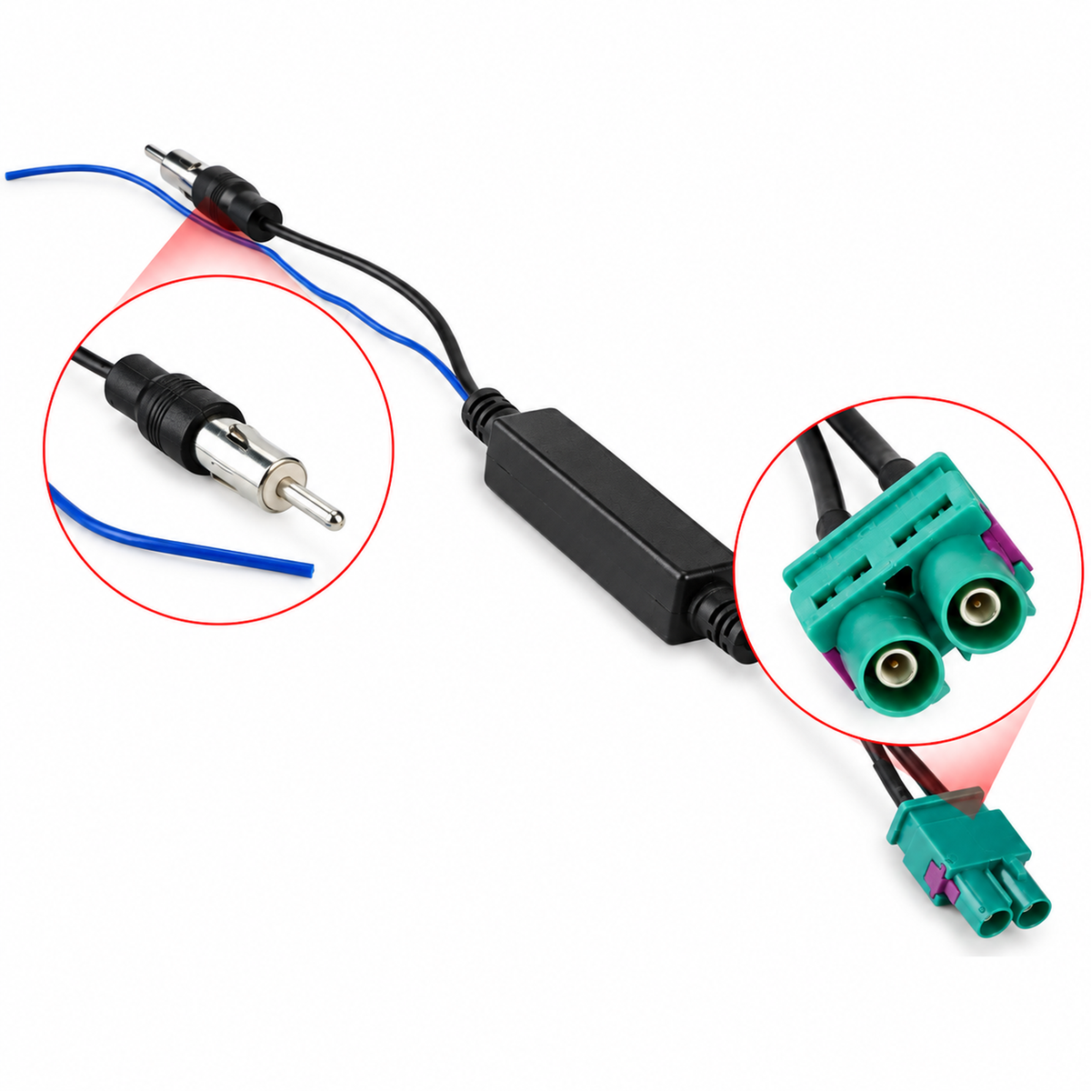 For Volkswagen Radio Dual Connections Radio Cable Adapter Cable for VW Dual - Heads Radio Wire – AX0166 – image 1