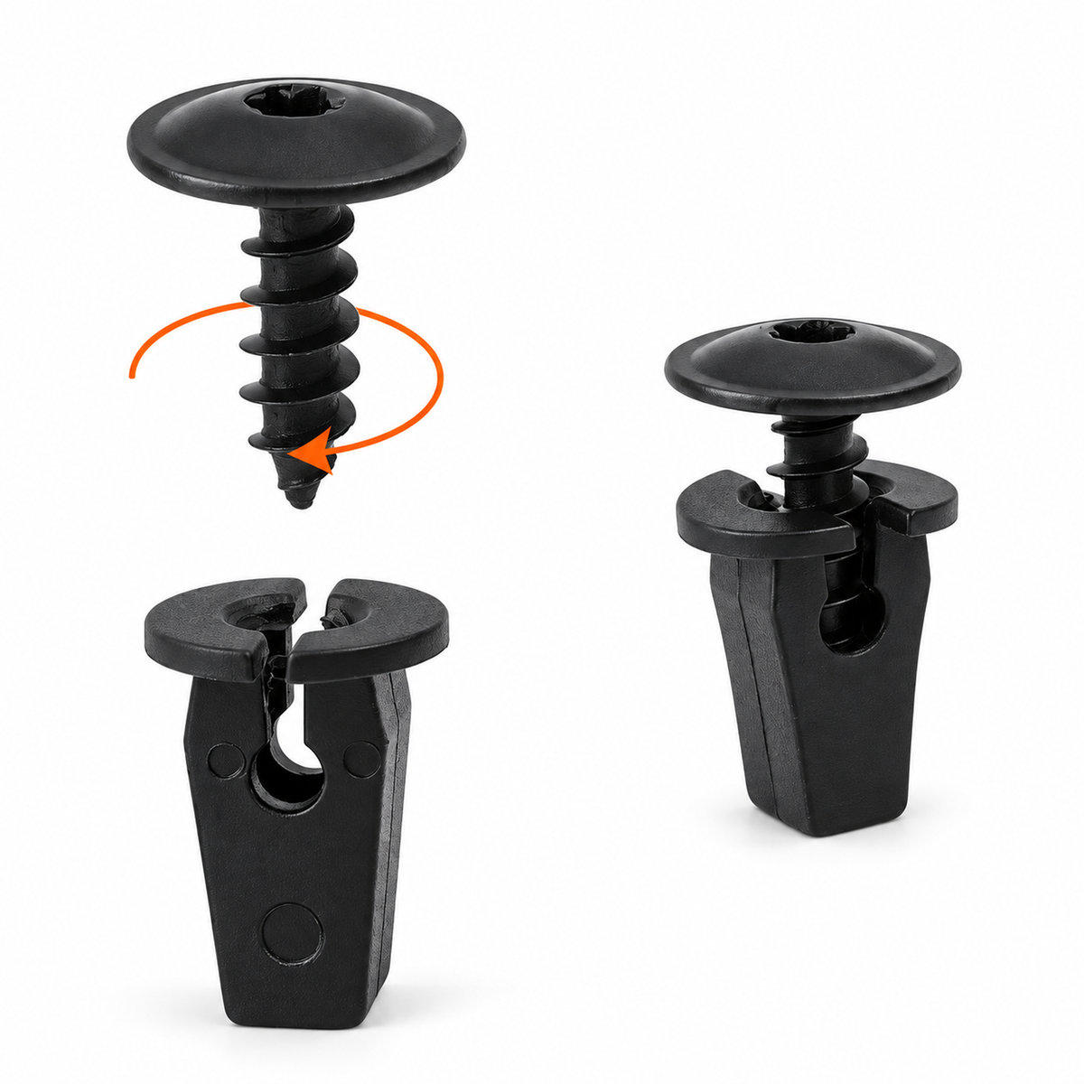 20 Wheel Arch Liner Self Tapping Screws Clips for VW Spacefox Suran Tiguan 2006+ – AX0170/20PairsScrews&Clips – image 4