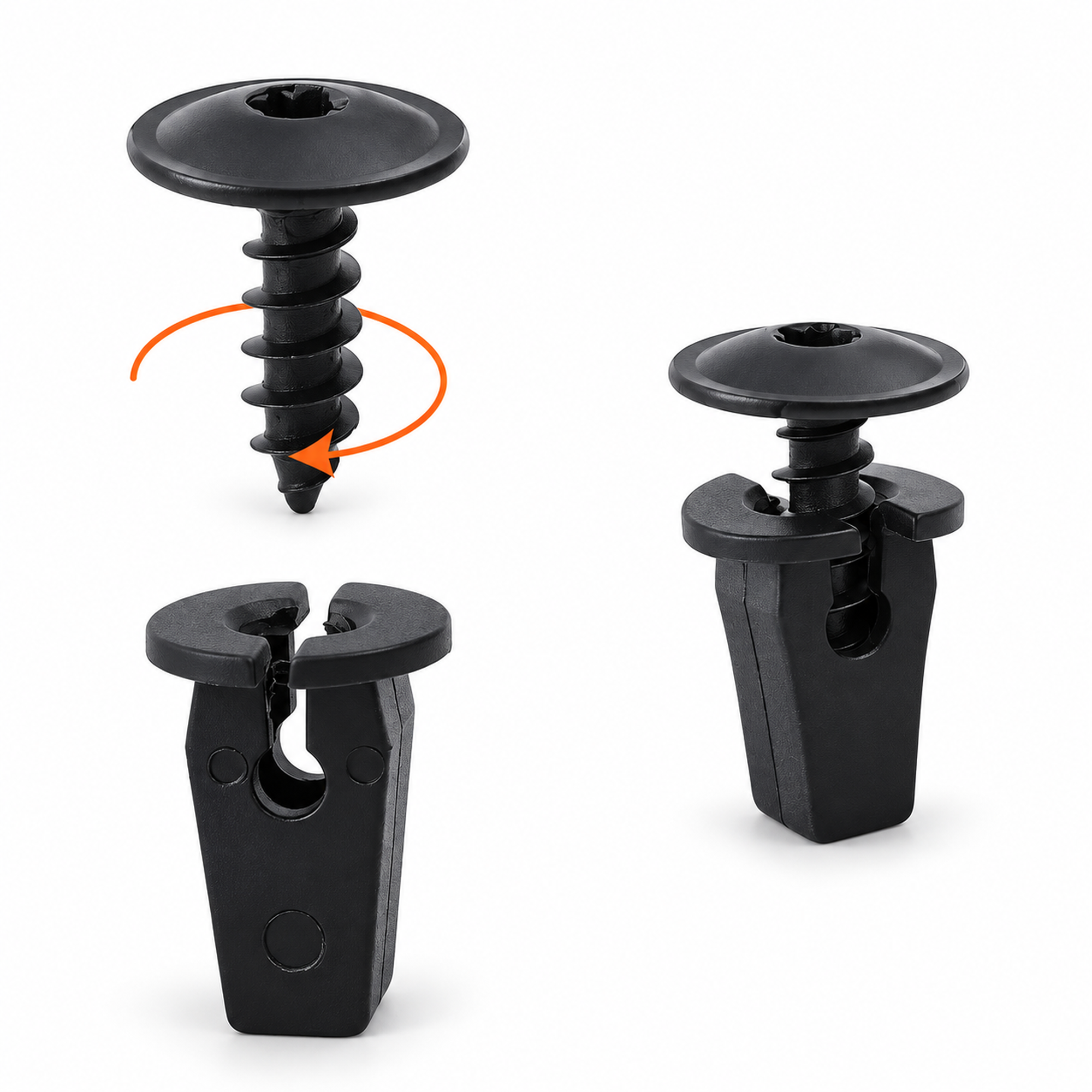 20 Wheel Arch Liner Self Tapping Screws Clips for VW Spacefox Suran Tiguan 2006+ – AX0170/20PairsScrews&Clips – image 4