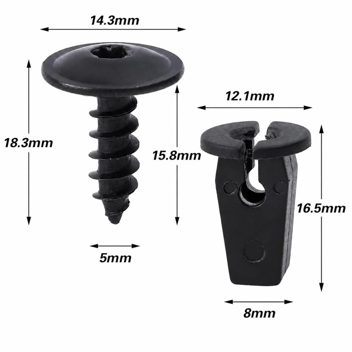 20pcs Engine Cover Undertray Splashguard Wheel Arch Torx Screw Retainer Auto Fender Lining Snap Fastener – AX0170 – image 3