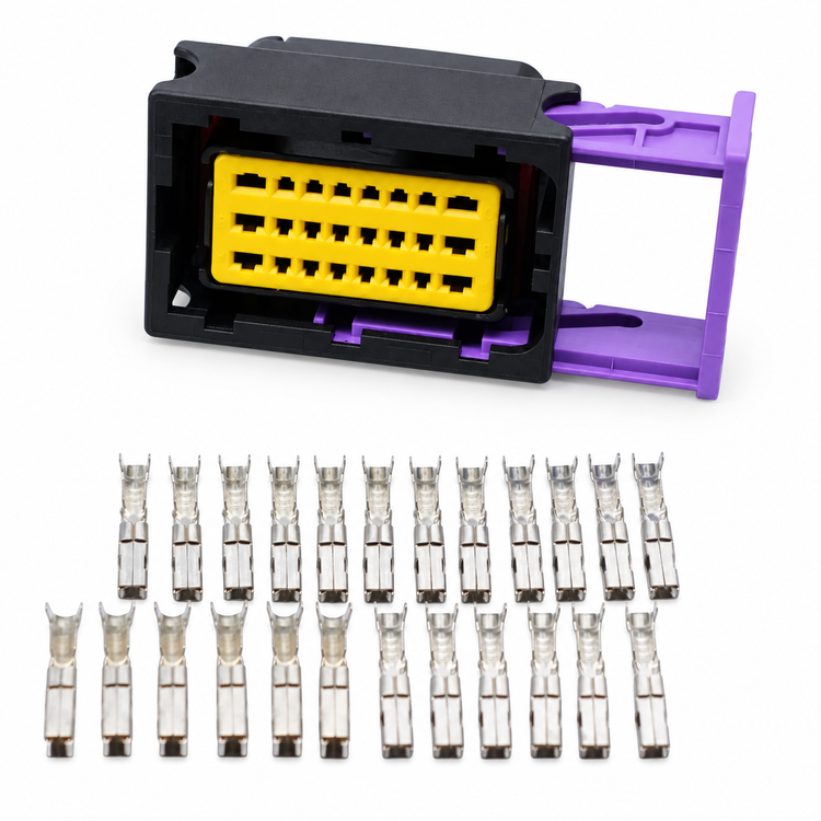 24 Pin ECU Connector Plug Socket & Pins for FCI Delphi Female 211PC249S8005