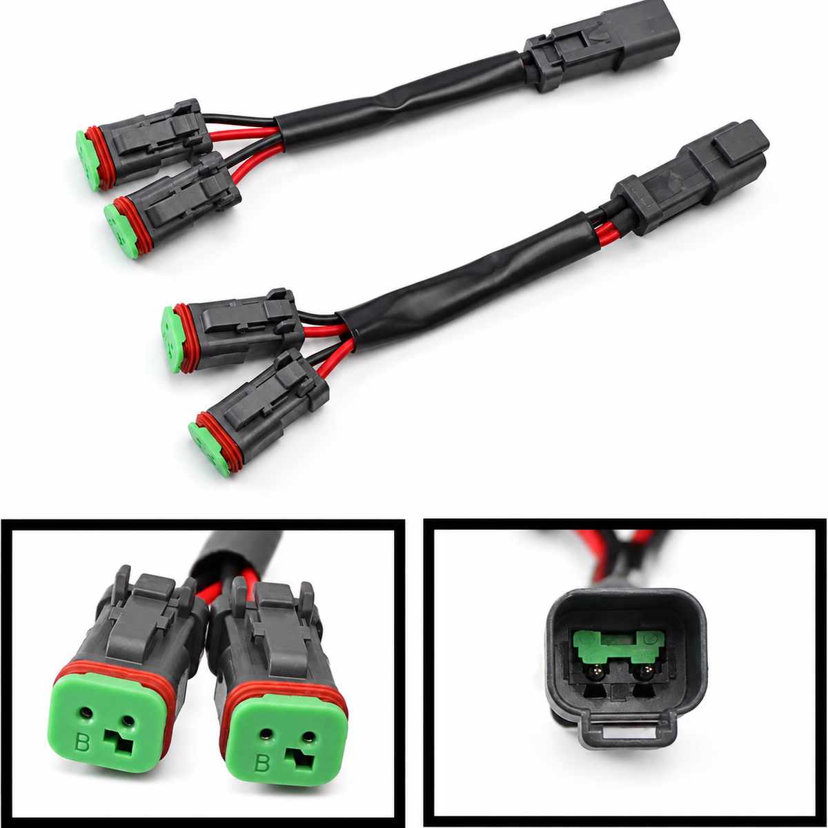 Deutsch 2 Pin Y Adapter Lead DT DTP Connector Male Female Waterproof – AX0240 – image 6