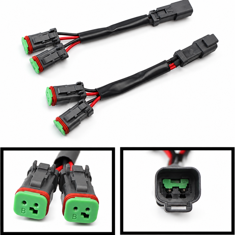 Deutsch 2 Pin Y Adapter Lead DT DTP Connector Male Female Waterproof – AX0240 – image 6