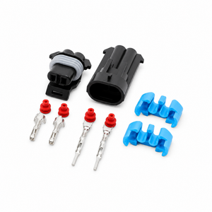 2 Pin Delphi Automotive Waterproof Connector Male Female Socket Plug For Temperature Sensor 12052641 – AX0262 – image 1