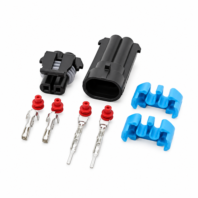 2 Pin Delphi Automotive Waterproof Connector Male Female Socket Plug For Temperature Sensor 12052641 – AX0262 – image 2