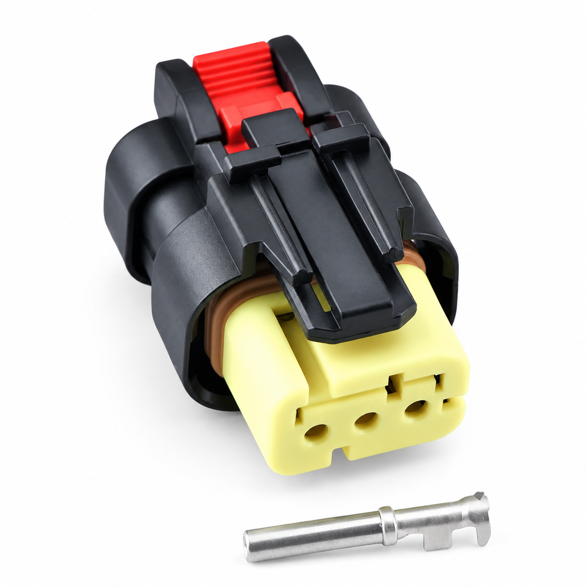 3 Pin Electrical Connector for CAT Excavator Carter 776523-1/2/3/4 776429-1 Camshaft – AX0305/YELLOW/3PIN – image 1