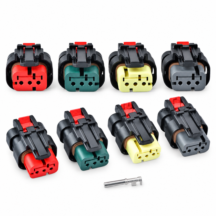 3 Pin Electrical Connector for CAT Excavator Carter 776523-1/2/3/4 776429-1 Camshaft – AX0305/YELLOW/3PIN – image 5