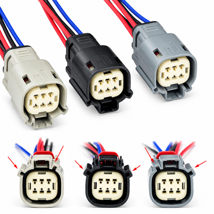 6 Pin Pre-Wired Molex Connector Harness for Ford Tail Fog Head Lights Etc. 776523-1 – AX0307/DARKGREY/6PIN – image 4
