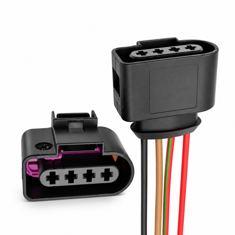 4 Pin Ignition Coil Connector Plug for Audi VW Skoda Seat Porsche 4B0973724 1J0973724 – AX0308/Unwired4pin – image 1