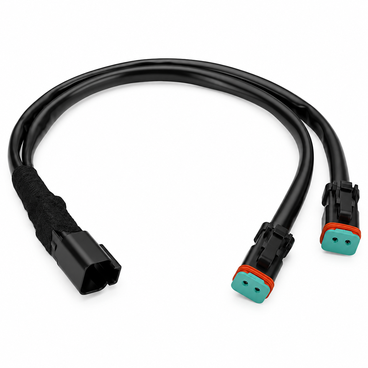 2 Pin Y-Shape Dual Output Deutsch DT Connector Wiring Harness Splitter for Lights – B044/splitter – image 1