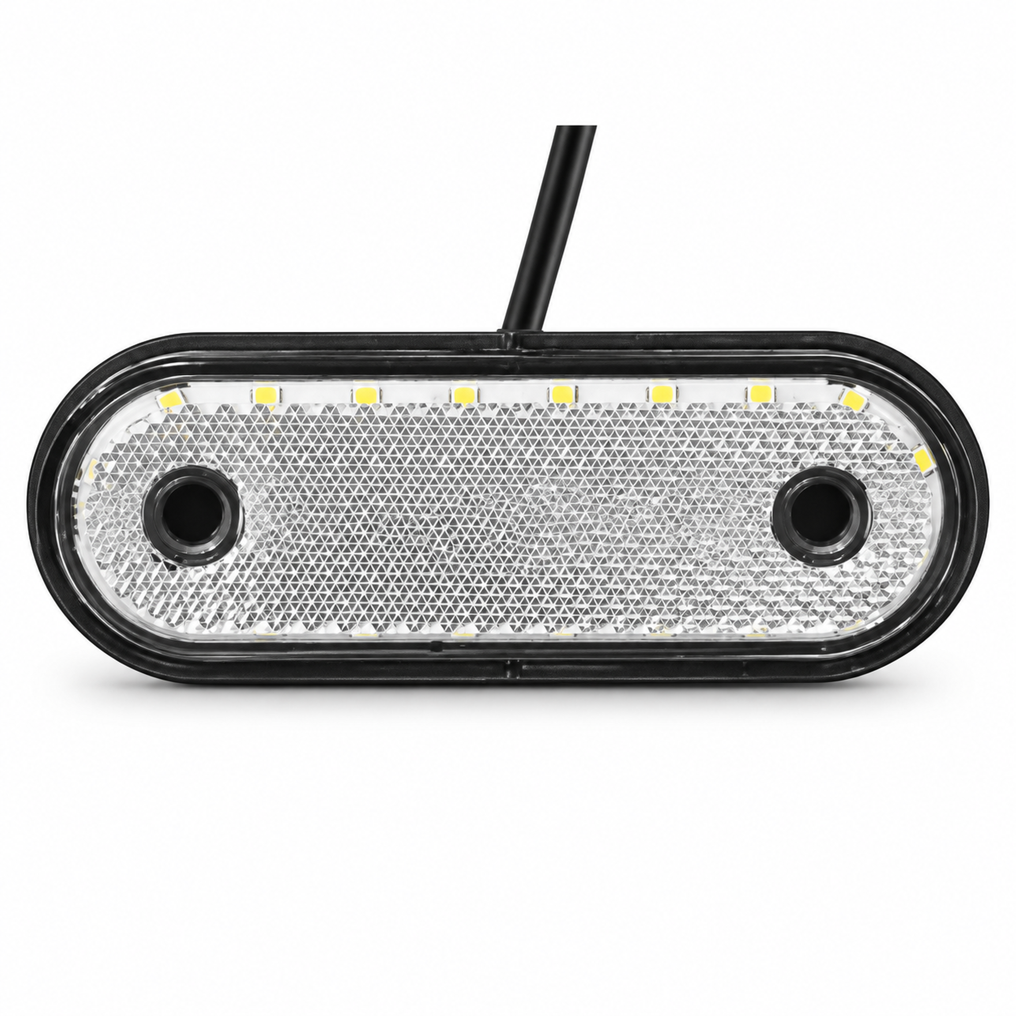 White Front Side 20 LED Marker Lights Oval 12V 24V Neon Trailer Truck Lorry – B10/marker.b10f – image 1