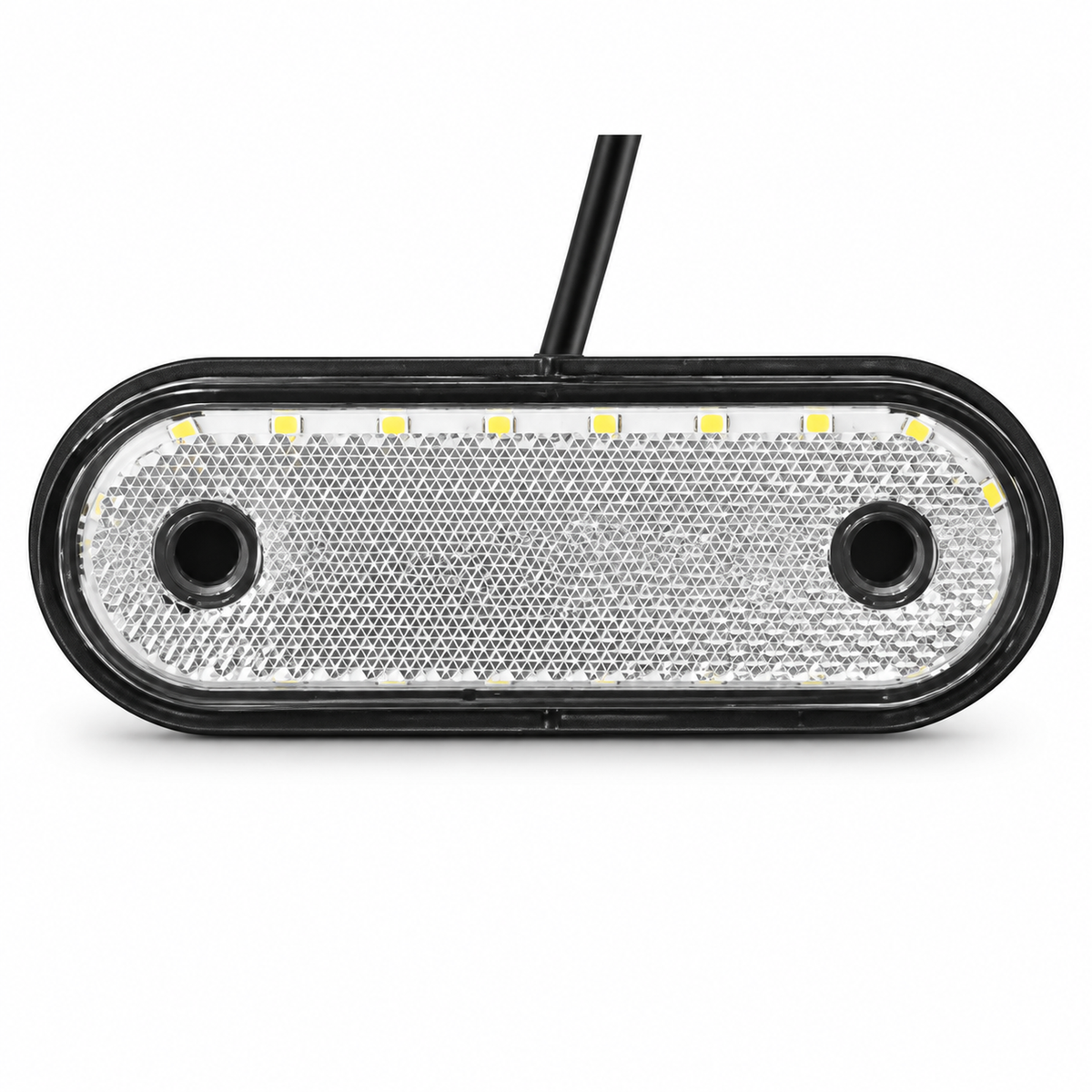 White Front Side 20 LED Marker Lights Oval 12V 24V Neon Trailer Truck Lorry – B10/marker.b10f – image 1