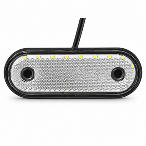 White Front Side 20 LED Marker Lights Oval 12V 24V Neon Trailer Truck Lorry – B10/marker.b10f – image 1