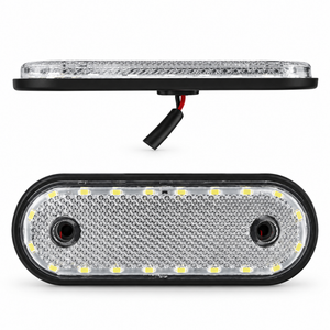 White Front Side 20 LED Marker Lights Oval 12V 24V Neon Trailer Truck Lorry – B10/marker.b10f – image 3