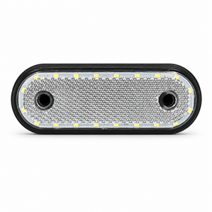 White Front Side 20 LED Marker Lights Oval 12V 24V Neon Trailer Truck Lorry – B10/marker.b10f – image 5