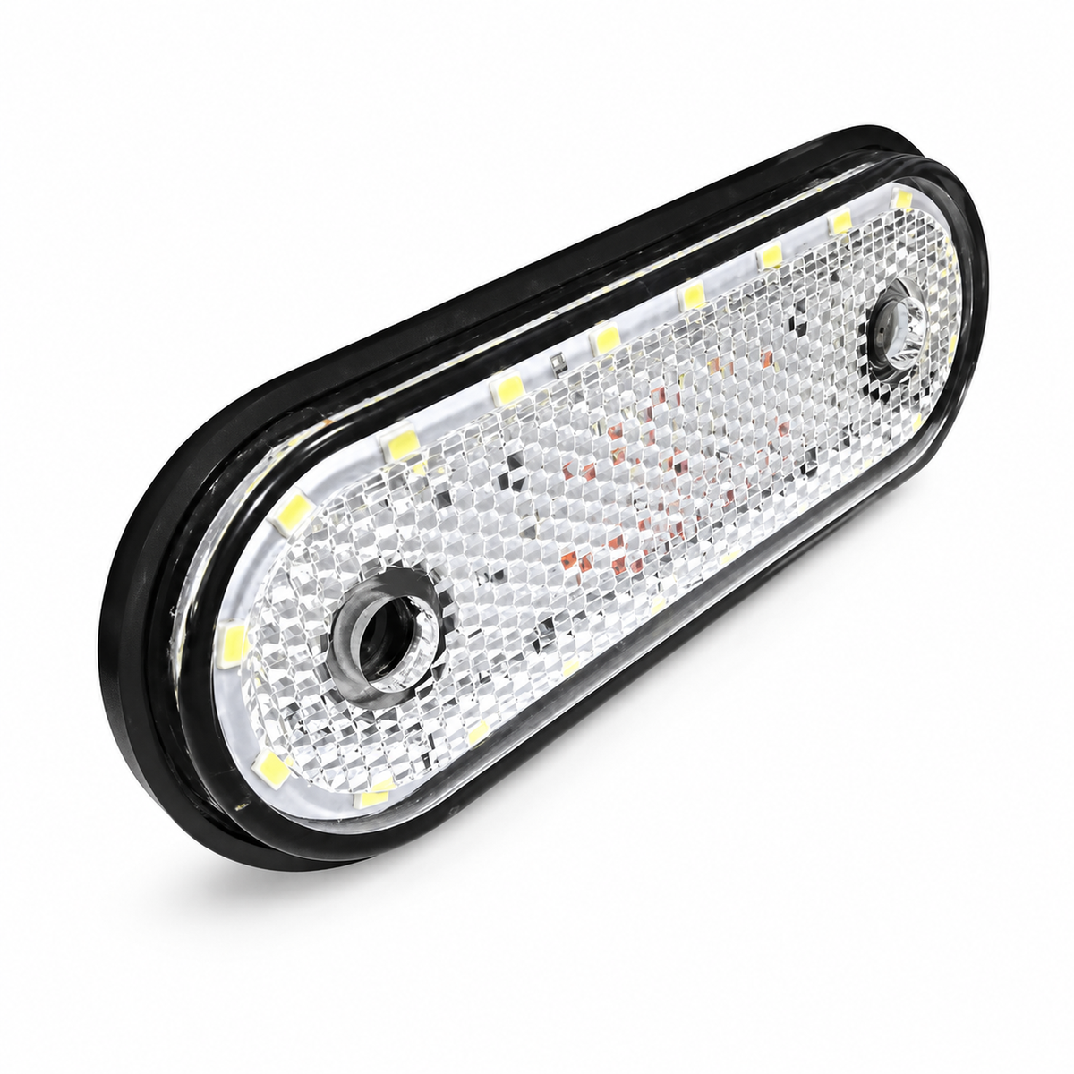 White Front Side 20 LED Marker Lights Oval 12V 24V Neon Trailer Truck Lorry – B10/marker.b10f – image 6