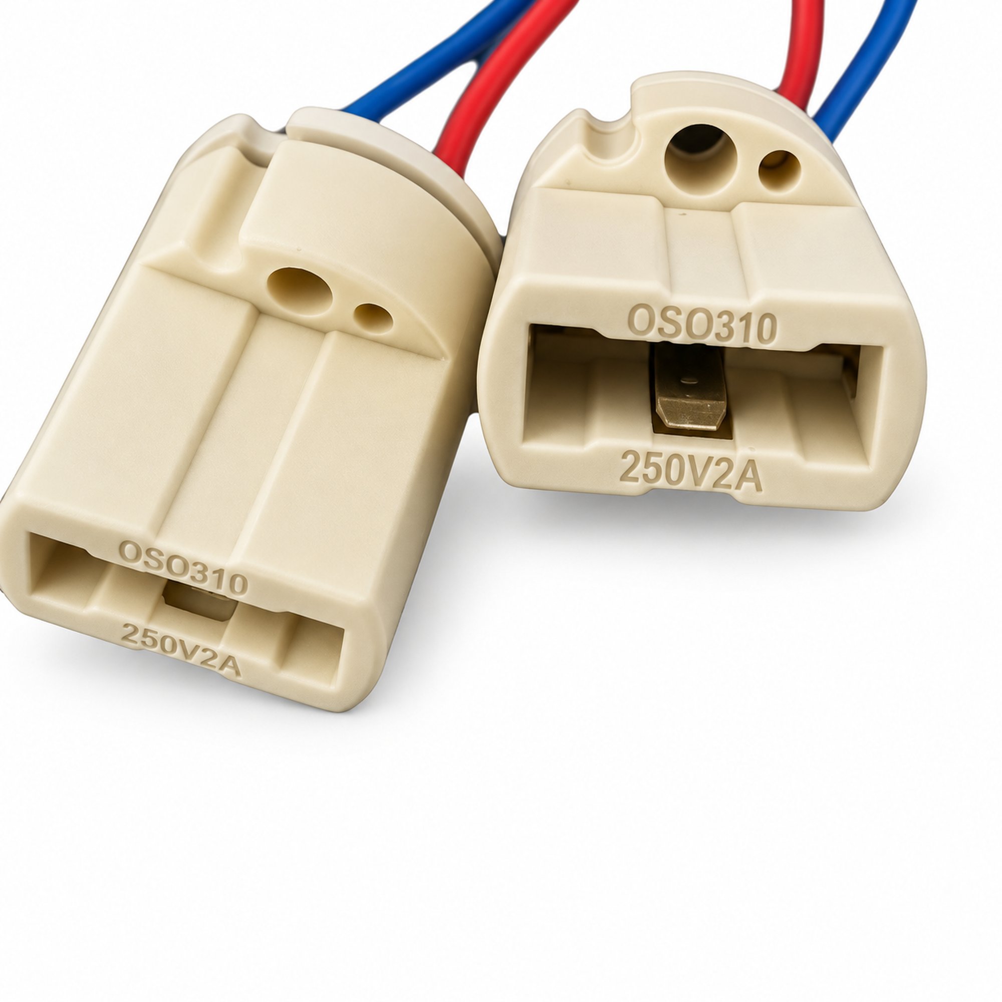 2pcs 2 Pin G9 Base Ceramic Socket Lamp Holder Cable for Halogen Bulb LED Light Fitting – B12/X2cable.q89 – image 1