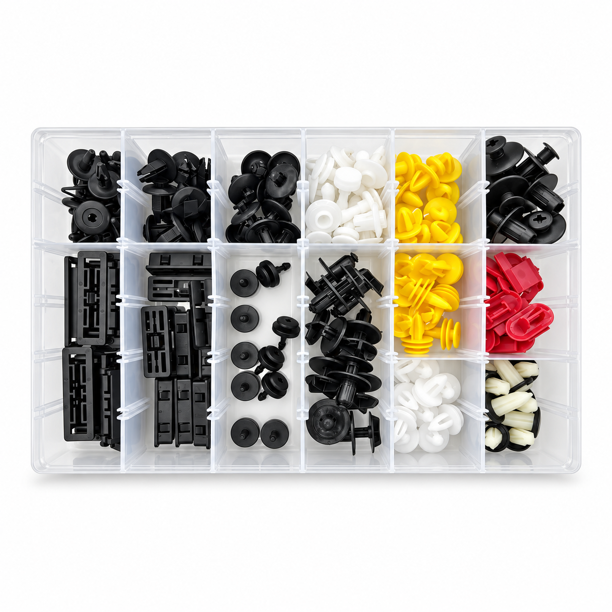 140pcs Automotive Clip Assortment Kit for Jaguar XE XF XJ XK Push Fasteners Trim Rivet Bumper Panels Wheel Arches Engine Covers etc.