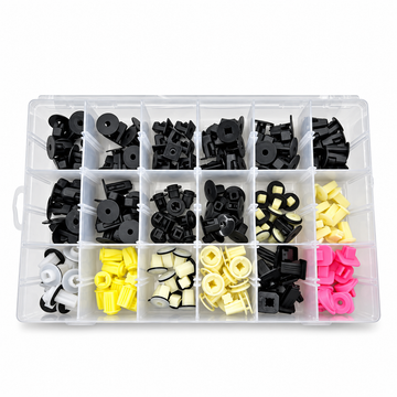 180pcs Clips for Toyota, Lexus, Honda, Nissan, Mazda - Automotive Trim Assortment Kit Push Fasteners Rivet Bumper Panels Wheel Arches Engine Covers etc.