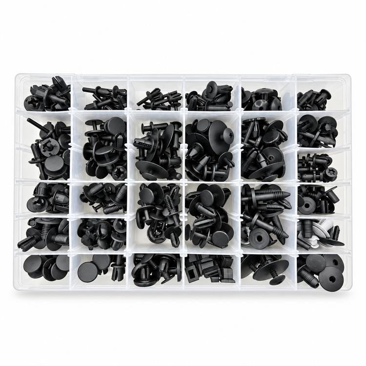 280pcs Clips for Mercedes-Benz Automotive Trim Assortment Kit Push Fasteners Rivet Bumper Panels Wheel Arches Engine Covers etc.