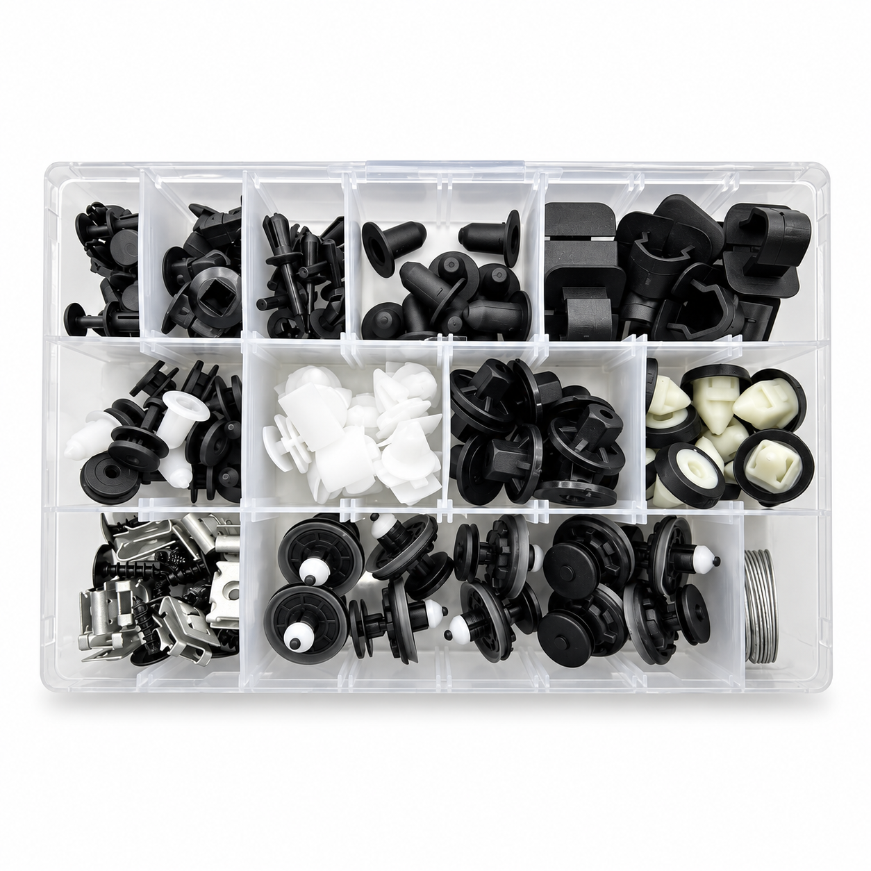 130pcs Clips for VW Volkswagen - Automotive Trim Assortment Kit Push Fasteners Rivet Bumper Panels Wheel Arches Engine Covers etc.