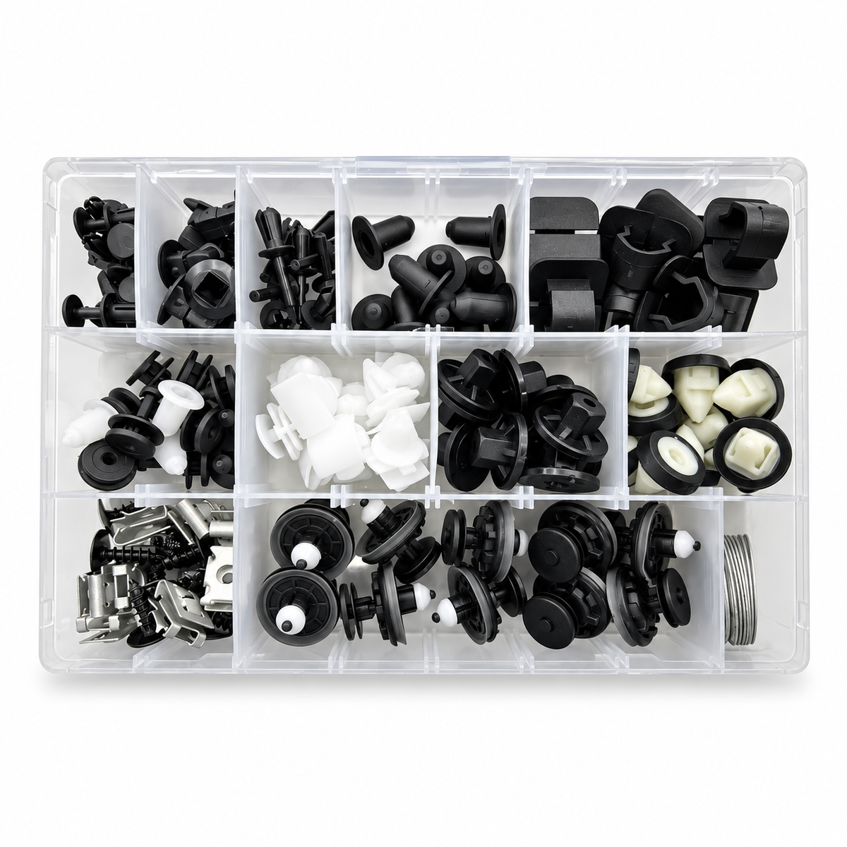 130pcs Clips for VW Volkswagen - Automotive Trim Assortment Kit Push Fasteners Rivet Bumper Panels Wheel Arches Engine Covers etc.