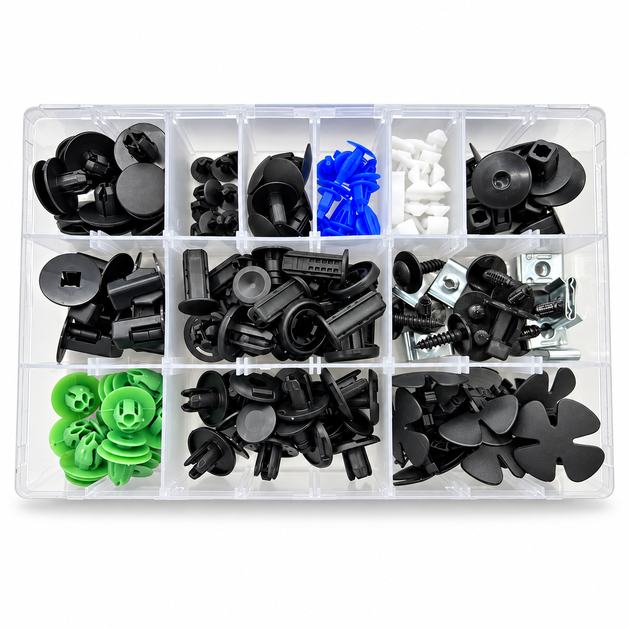 130pcs Clips for Honda Civic - Automotive Trim Assortment Kit Push Fasteners Rivet Bumper Panels Wheel Arches Engine Covers etc.