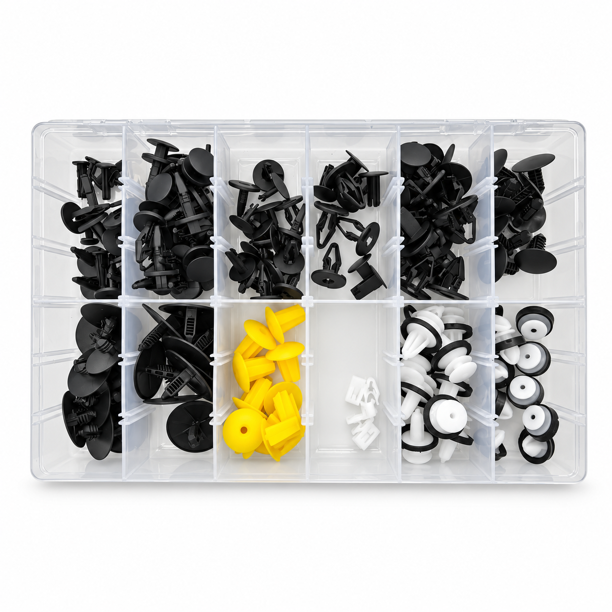 130pcs Automotive Clip Assortment Kit for Ford Ranger 2019-Present - Push Fasteners Trim Rivet Bumper Panels Wheel Arches Engine Covers etc.