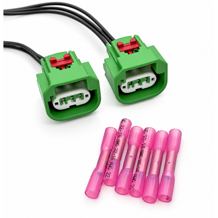 2pcs 3 Pin H13 Headlight DRL Parking Light Connector Plug 68064997AA for Chrysler Jeep – BA097/2pcsPack – image 1