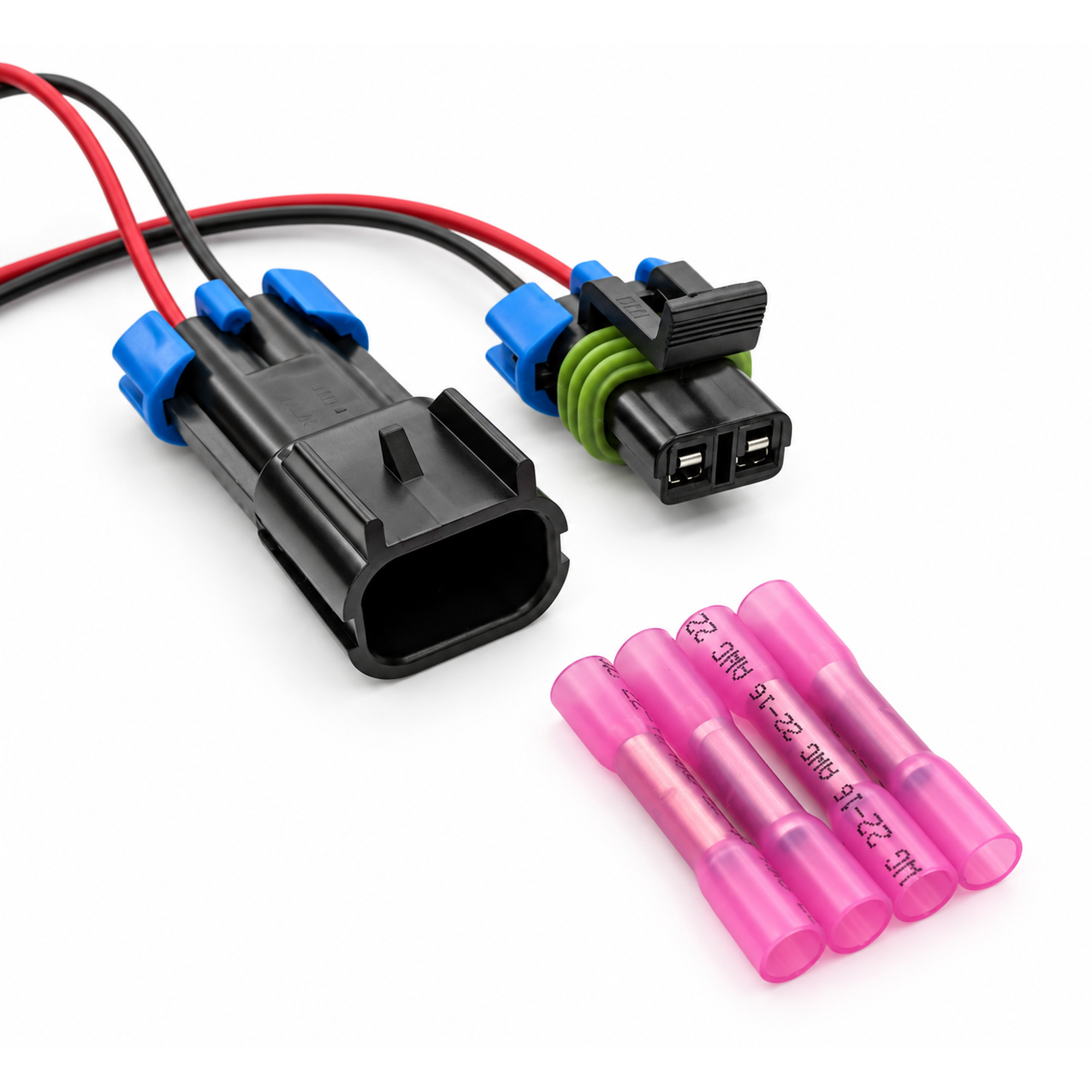 2pcs 2 Pin Delphi Metri-Pack AC Compressor Connector Plug Prewired 15300027 for GM – BA168/2pcsCables – image 1
