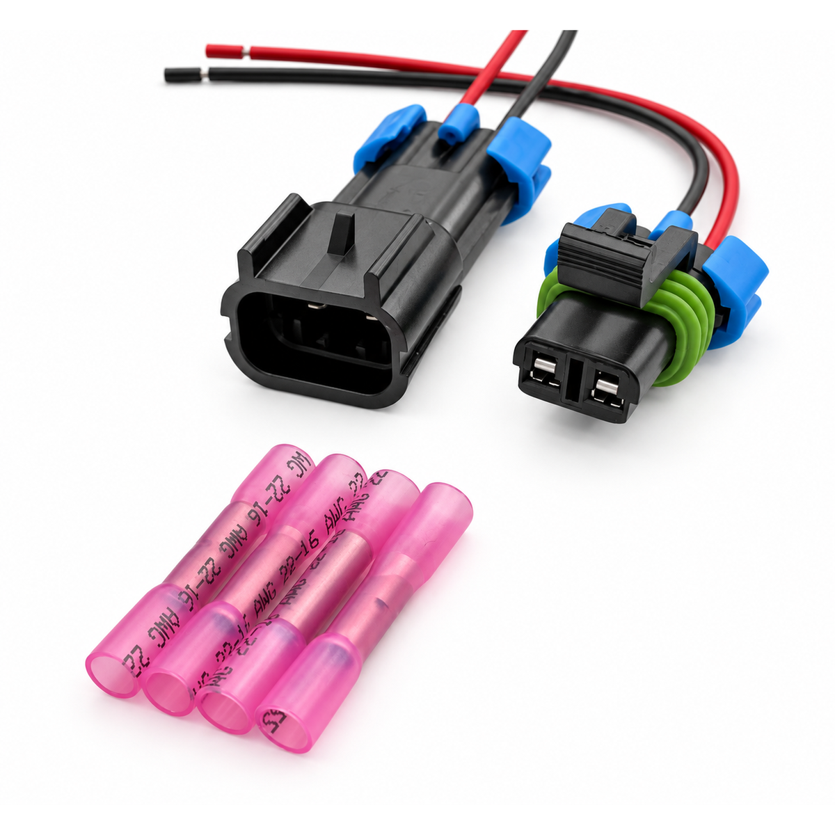 2pcs 2 Pin Delphi Metri-Pack AC Compressor Connector Plug Prewired 15300027 for GM – BA168/2pcsCables – image 5