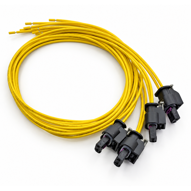 4pcs 2 Pin Fuel Injector Connector Plug 50cm Pigtails for Mercedes Audi Fiat FCC – BA192/4pcs-2pin – image 1