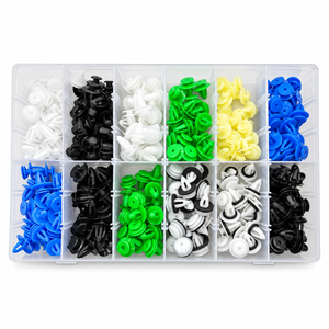 320pcs European Car Automotive Trim Clip Assortment Kit Push Fasteners Rivet Bumper Panels Wheel Arches Engine Covers etc.
