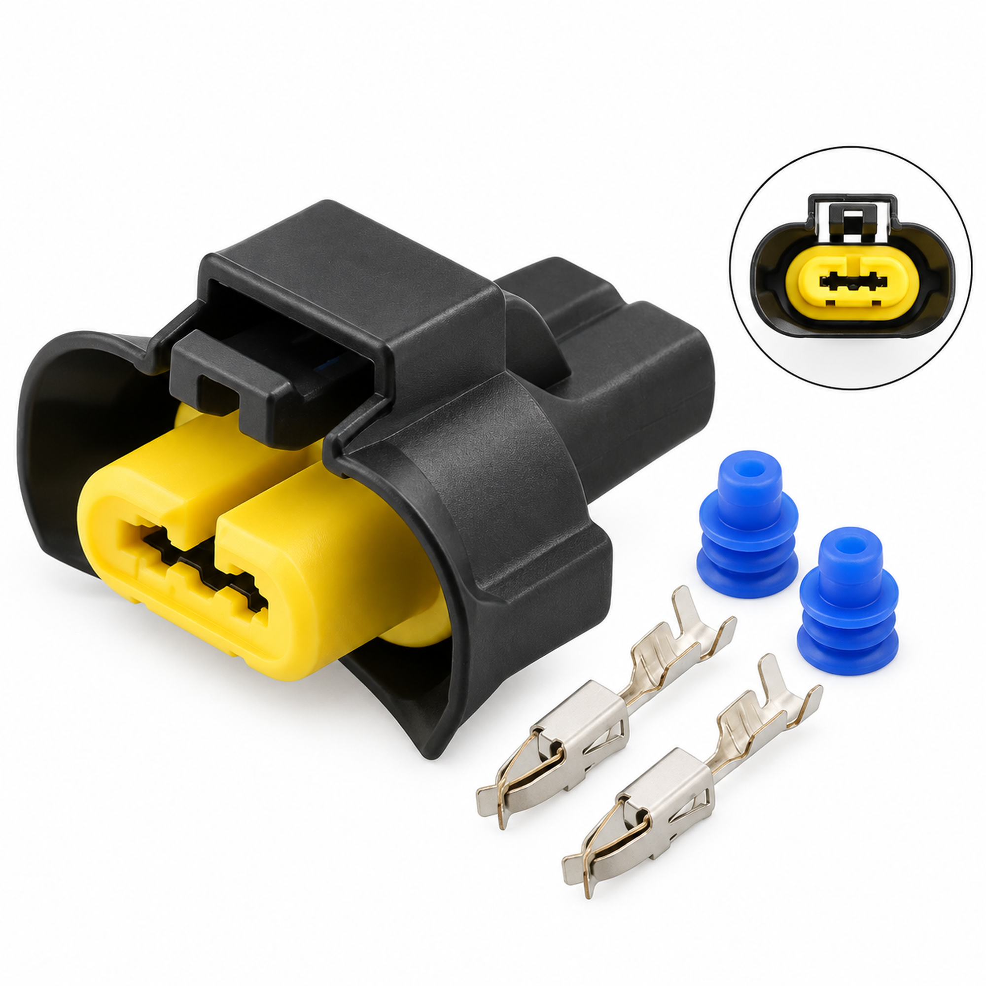 2pin Plug Female Connector for Delphi H8 H11 Fog Lamp for Nissan Teana Qashqai Tiida – BAG/100/2pin – image 4