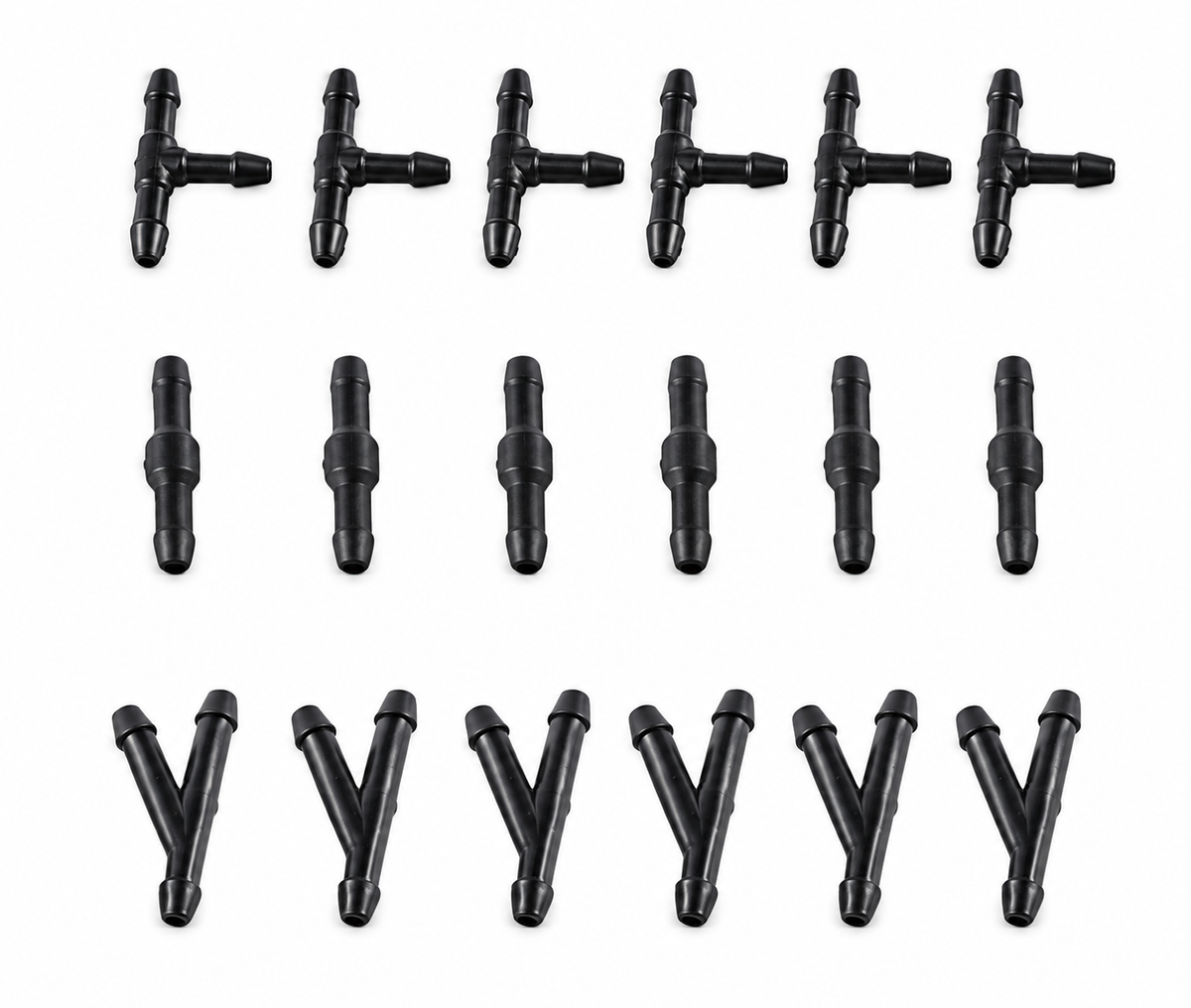 18 Universal Windscreen Washer Pump Plastic Joiner Pipe Connector Adapter Barbed