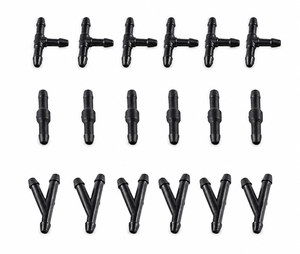 18 Universal Windscreen Washer Pump Plastic Joiner Pipe Connector Adapter Barbed