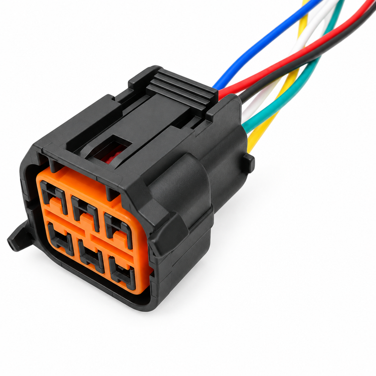 6 Pin Pre-wired Headlight Wiring Connector Cable Socket with Wires for Hyundai Kia HP066-06021 – BAG/215/6pin – image 1