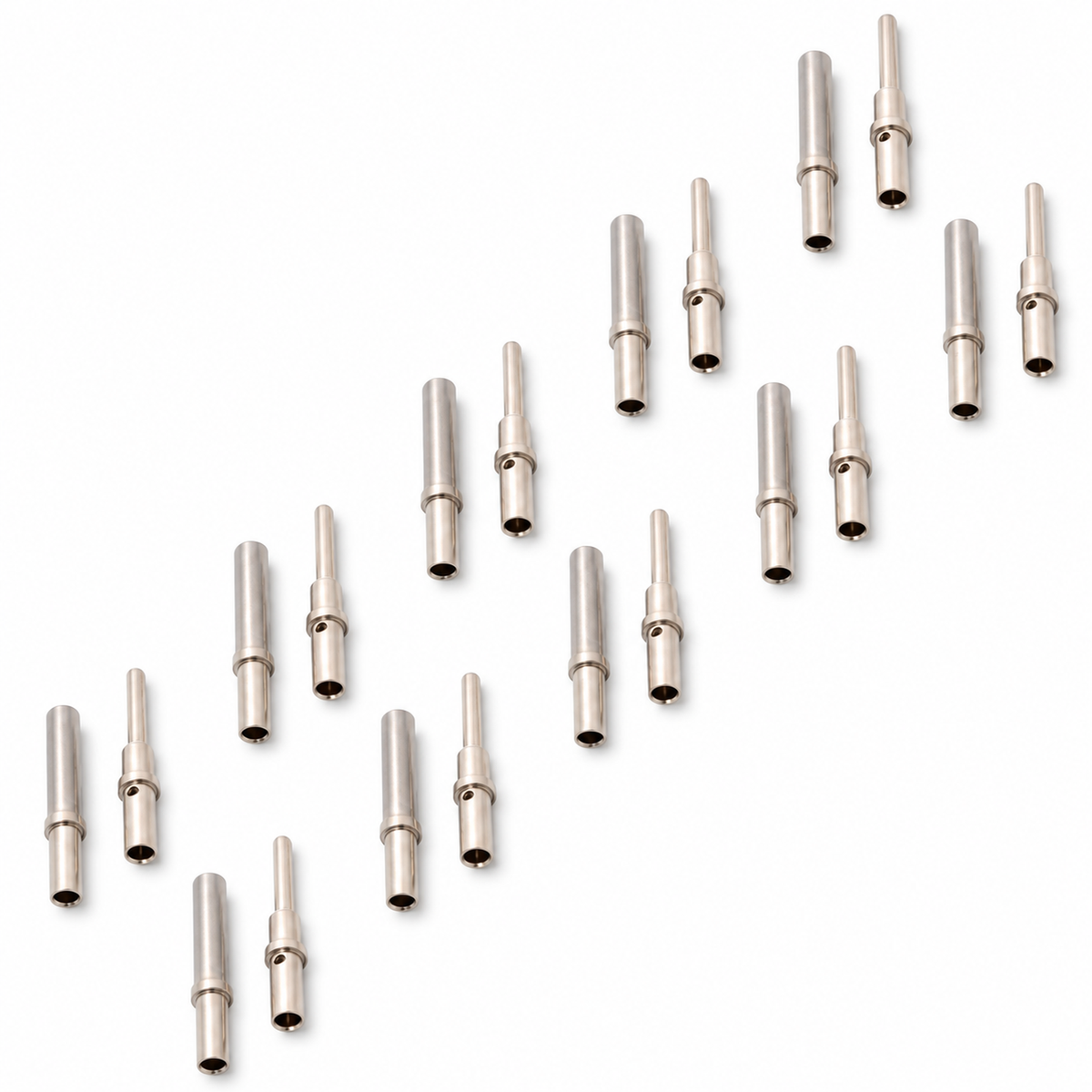 10 Pairs of Solid Barrel Male & Female Deutsch DT Terminal Crimp Contact Pins 16-20 AWG – BAG/323/x10 – image 2